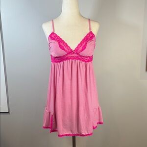 Victoria's Secret Pink Chemise with Elegant Lace Details